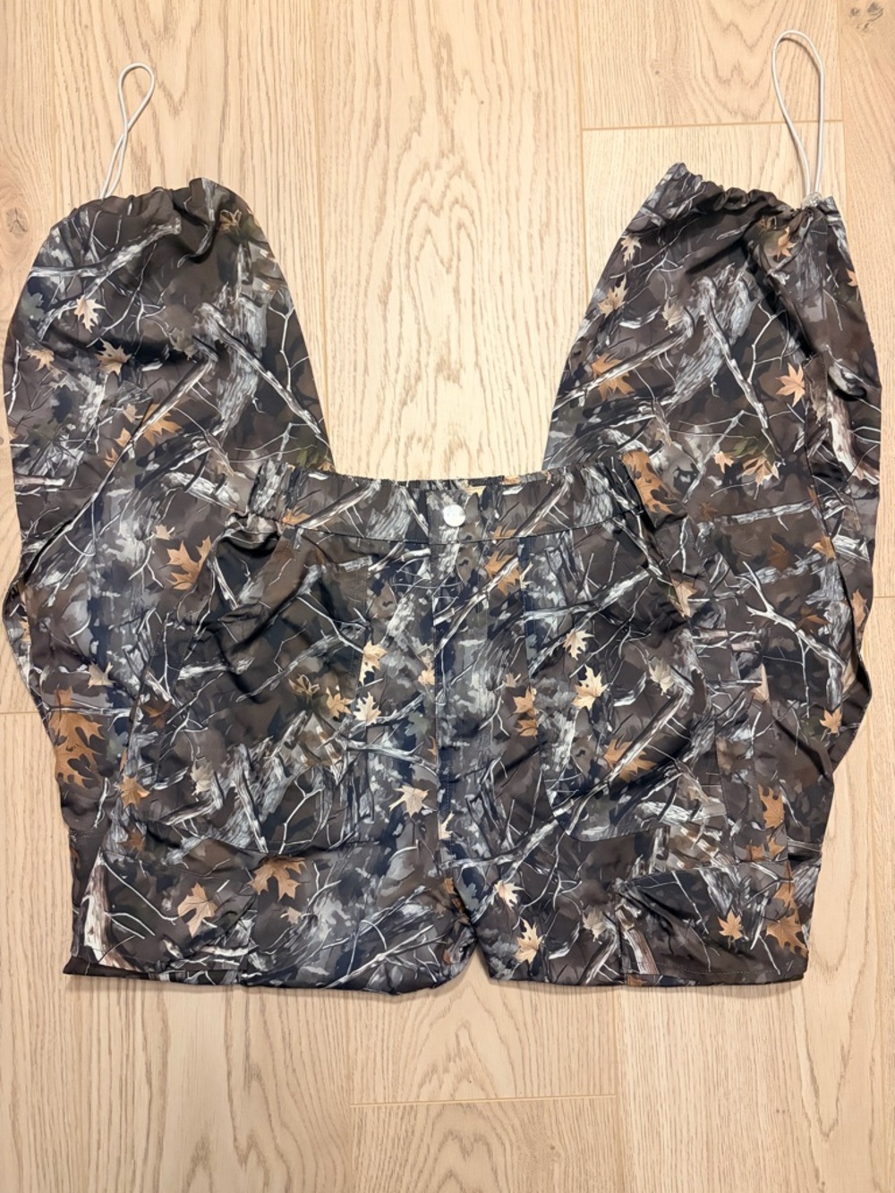 3/$20 Women’s Camo Leaf Print Lightweight Cargo Pants Brown/Gray Size XS